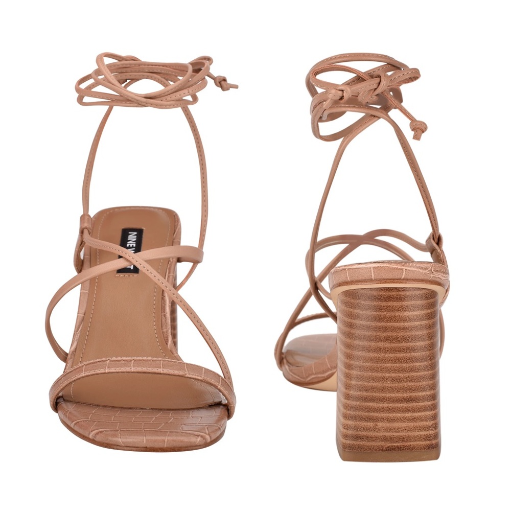 ISO Nine West Young Ankle Wrap Heeled Sandal